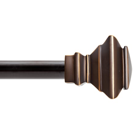 Kenney Mfg Kenney Sunderland 3/4" Fast Fit Easy Install Decorative Window Curtain Rod, 42-120", Antique Copper KN80800NP
